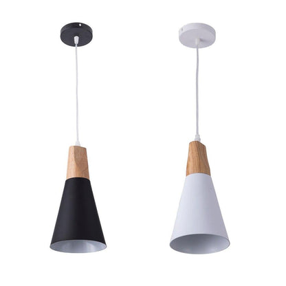 Black And White Shell Pendant Light Led E27 Holder Pendant Lamp For Indoor Home Lighting