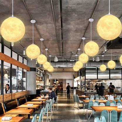 Creative Restaurant Bar Decoration Chandelier Hotel Bedroom Living Room Moon-shaped Lamps