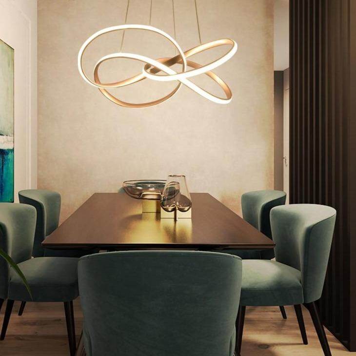 New Design Gold Hanging Pendant Lamp 70W For 10-15Square Meters Bedroom Pendants Led Kitchen Led Light Hanging Pendant Lamp