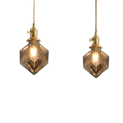 Vintage Edison Switch Pendant Light Crystal Glass Shade Loft Bar Hanging Ceiling Lamp For Kitchen Dining Room Bedroom Chandelier