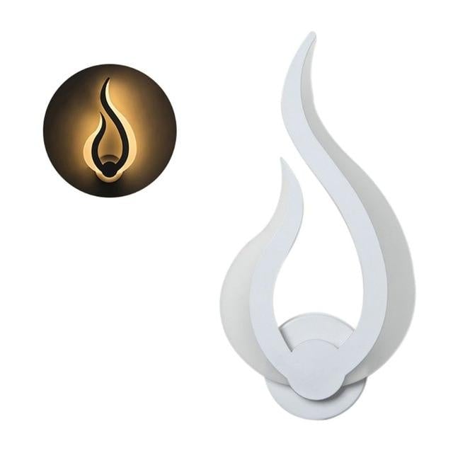 LED Light Modern Wall Lamp Acrylic Sconce 10W Flame Shape Indoor Bathroom Bedroom Living Room Hallway Art Decoration