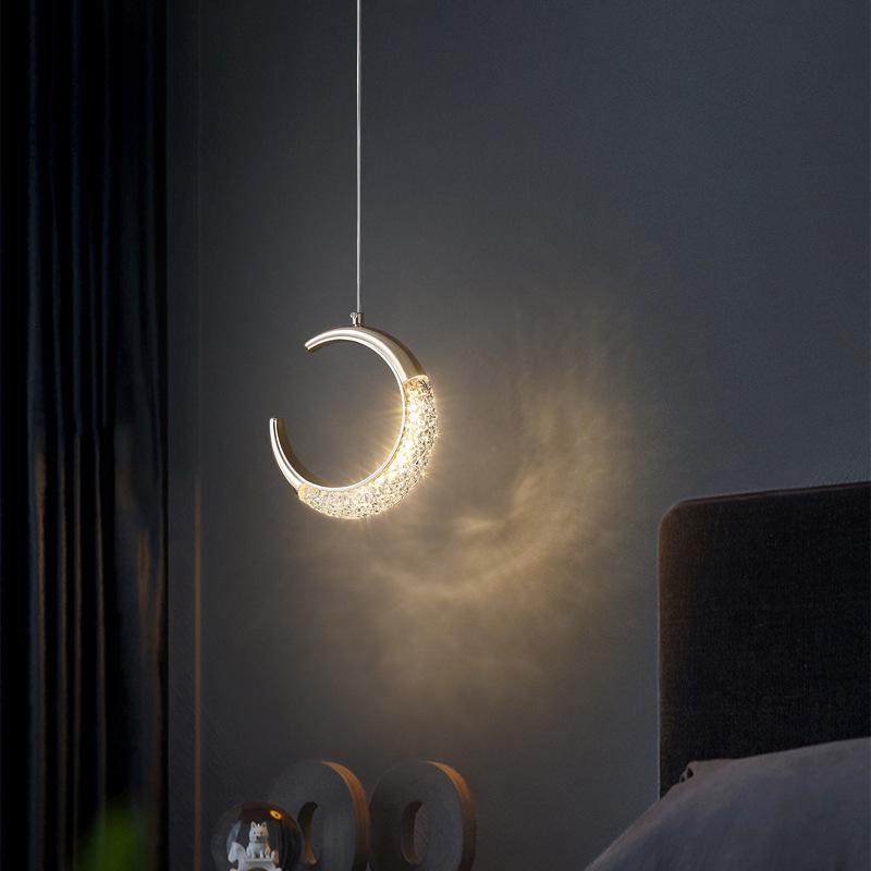 Bedside Chandelier Bedroom Warm Long-line Single-headed Small Chandelier