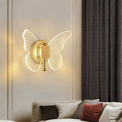 LED Butterfly Wall Lamp Indoor Lighting Bedroom Bedside Living Room Staircase Decoration Butterfly Wall Lamp Ceiling Light
