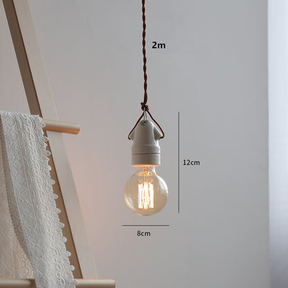 Vintage Ceramic Bedside Pendant Lamp Art Single Head Dining Room Pendant Lamp Creative Mini Pendant Lamp