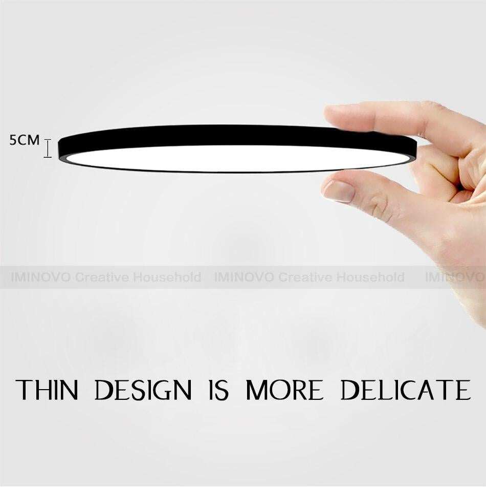 Ultra-Thin 5CM LED Modern Simple Ceiling Light Round Square Lamp For Living Room