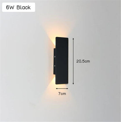 Modern Led Waterproof Outdoor Up Down Wall Lamp IP65 Aluminum 18w LED Wall Light Indoor Decorated Wall Sconce