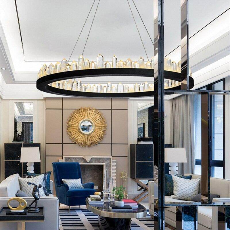 Modern Chandelier Lustre LED Living Room Crystal Lamp Hotel Villa Exhibition Hall Art Decoration LED Crystal Chandeliers Pendant