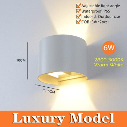6W LED Wall Lamp IP65 Waterproof Indoor & Outdoor Aluminum Wall Light Surface Mounted Cube LED Garden Porch Light