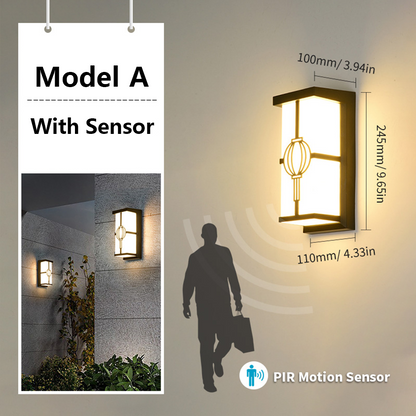 Outdoor Lamps Motion Sensor Wall Light Waterproof AC85-265V 16/30W Exterior Wall Lamp For Garden Light Street Lamp