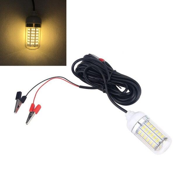 12V Fishing Light 108pcs 2835 LED Underwater Fishing Light IP68 Lures Fish Finder Lamp Attracts Prawns Squid Krill (4 Colors )