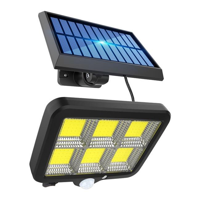 120 COB LED Solar Light Solar Lamp with Motion Sensor Outdoor Garden Spotlight Solar Powered Wall Lamp for Street Path Courtyard