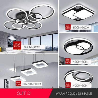 acrylic room modern nordic pendant hanging living room led light bedroom lamp color changing lights led chandelier lighting
