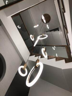 LED Nordic Wooden Iron Acryl Rings DIY LED Lamp LED Light.Pendant Lights.Pendant Lamp.Pendant light For Dinning Room Foyer