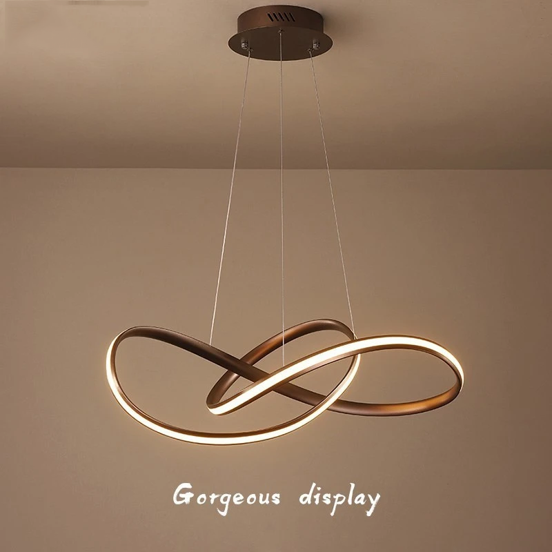 Kitchen LED Pendant Lights White Black For Shop Bar Dining Aluminum Body Dimmable With Remote Control Pendant Lamps
