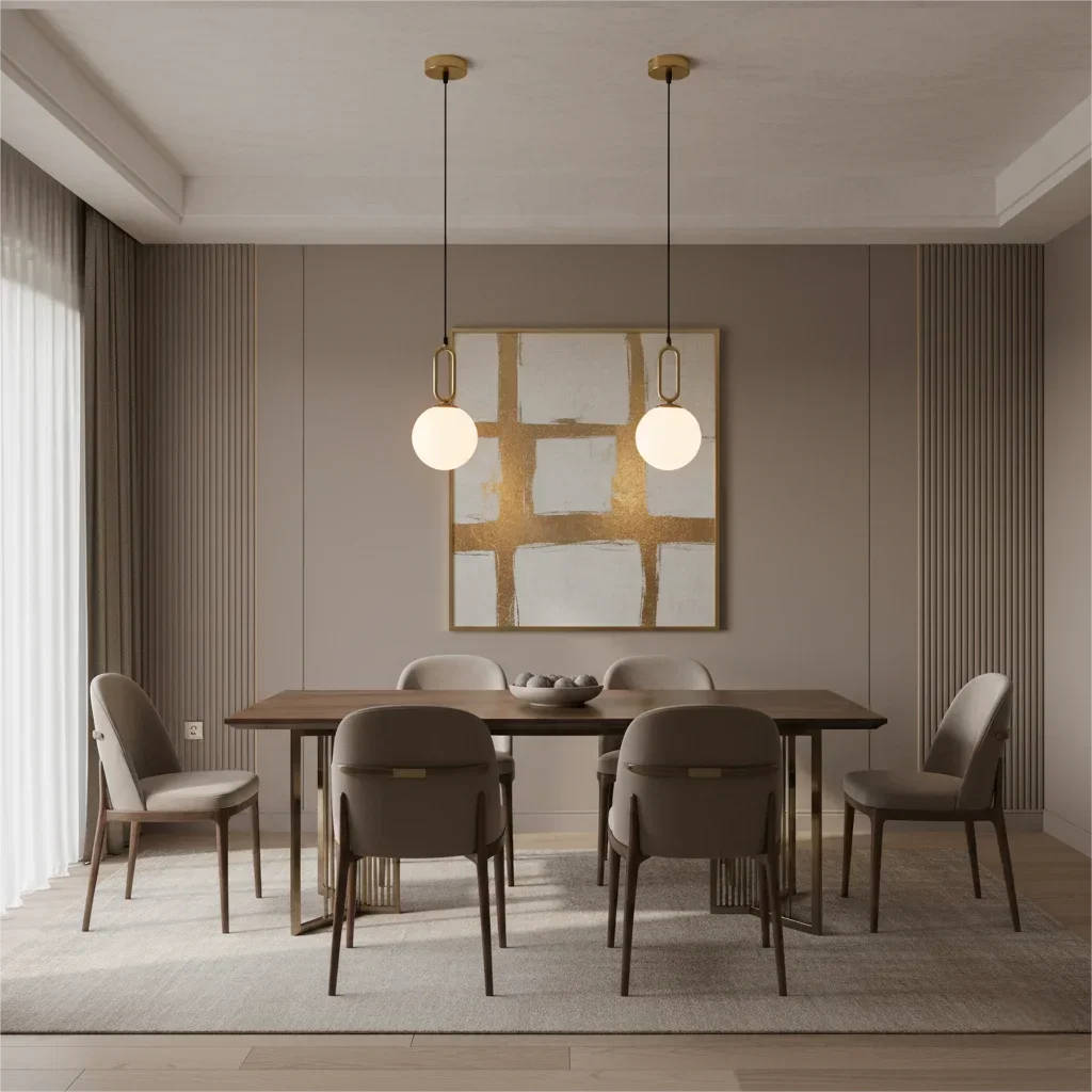 Modern Pendant Light Nordic Minimalist Hanging Lamp Ceiling Decoration PVC Ball Lighting Living Bedroom Dining Room