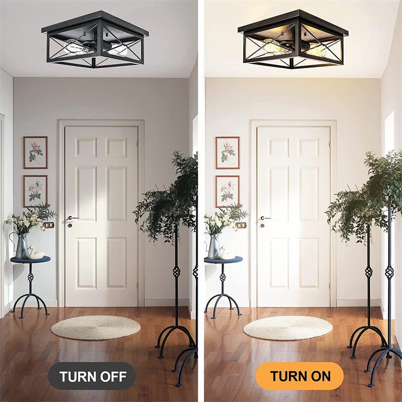 Modern LED Ceiling Lights Industrial Iron Black Nordic Minimalist Home Decoration Living Room Dining Room Ceiling Lamps Lighting