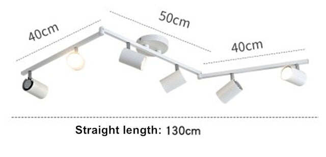 Black White Ceiling Lamp Lighting Angle adjustable Spotlights GU10 Spot Lights Bulb for Store Shop Showroom lighting New Arrival