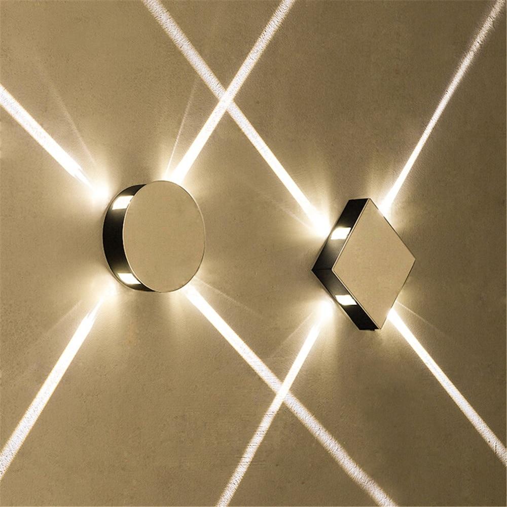 Led wall lamp bedside lamp bedroom living room wall lamp modern simple creative corridor hotel cross star wall light