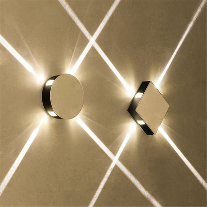 Led wall lamp bedside lamp bedroom living room wall lamp modern simple creative corridor hotel cross star wall light