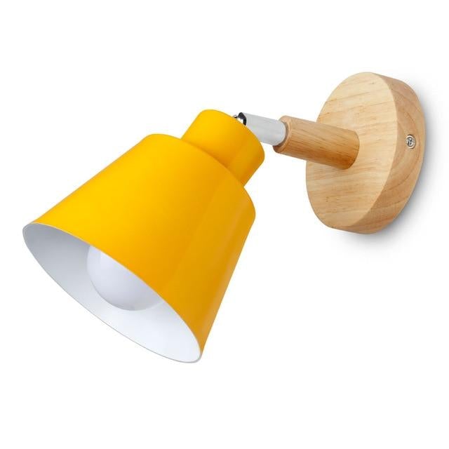 Wooden wall lights bedside wall lamp bedroom wall light sconce for kitchen restaurant modern wall lamp Nordic macaroon sconces