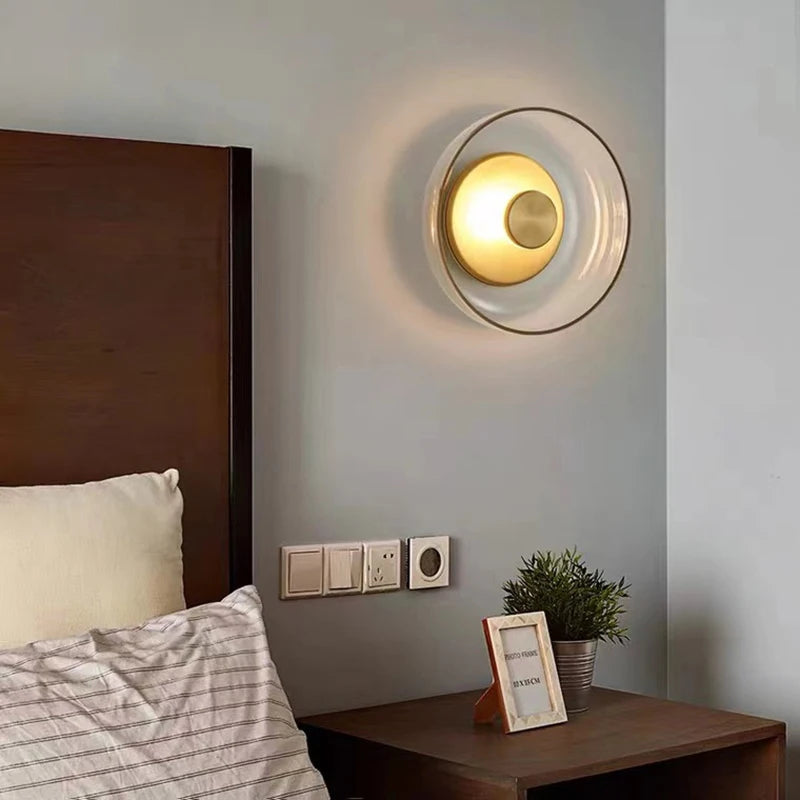 Nordic LED Glass Wall Sconces For Bedrooms Living Rooms Dining Rooms Fixtures Study Bedside Hotel Aisle