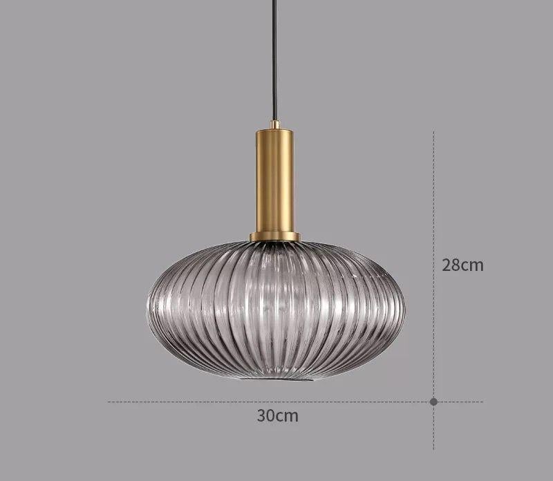 Nordic Creative Bar Restaurant Chandelier Simple Striped Lantern Chandelier Single Online Celebrity Glass Chandelier