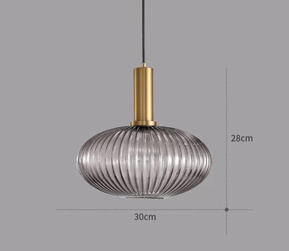 Nordic Creative Bar Restaurant Chandelier Simple Striped Lantern Chandelier Single Online Celebrity Glass Chandelier