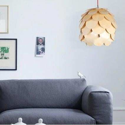 New Pinecone Lamp Kitchen Modern Wood Pendant Lights Lamp, Dinning Room Restaurant Modern Lighting, Pinecone Lamp Shape Lustres