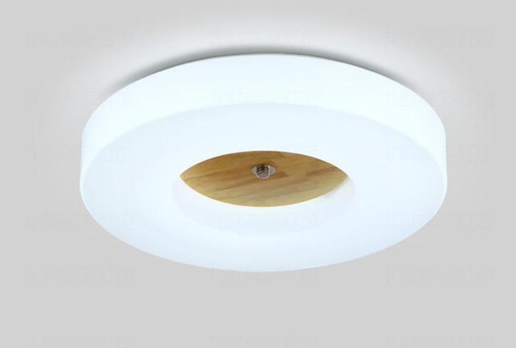 Simple Creative Home Round Solid Wood Ceiling Lamp