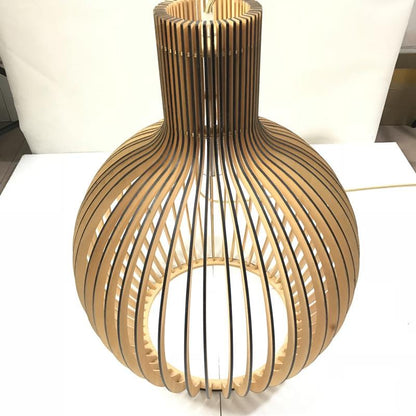 Modern Black Wood Birdcage E27 Bulb Pendant Lights Home Deco Pendant Lamp