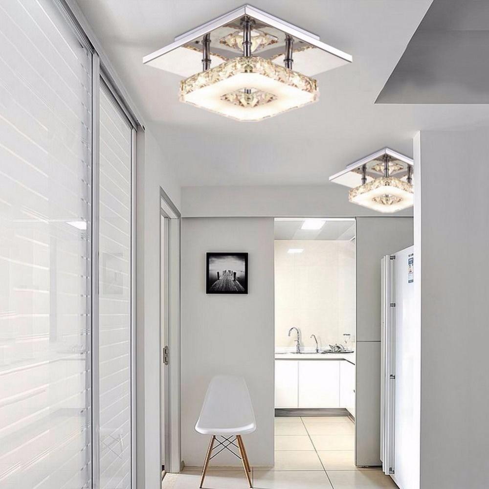 12W Ceiling Lamp Crystal LED Bulb Base High Light Transmittance Cool White/Warm White Modern Pendant Lamp