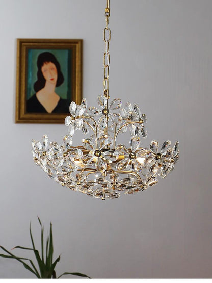 Crystal Chandelier Garden American Retro Style Lamps