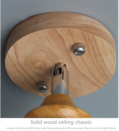 Nordic Ceiling Lamp LED Indoor Light Wood Pendant The Modern Restaurant Shop Bar Living Dining Room Corridor Lighting Fixture