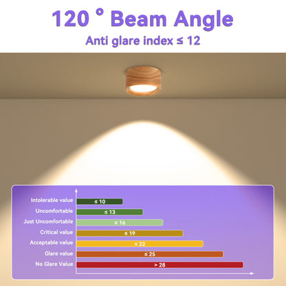 Downlight Wooden Ceiling Lamp 220V Indoor Decor Lamps Room Lighting Living Room Corridor LED Down Lights