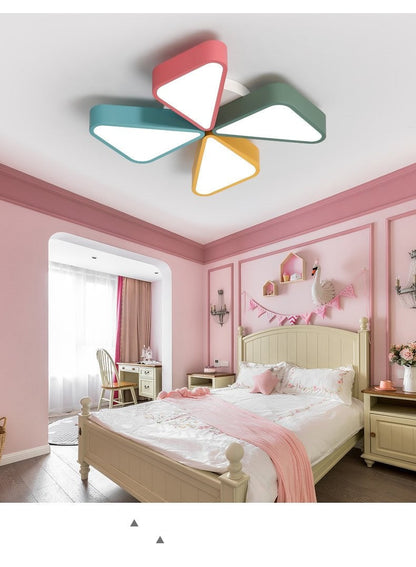 Kids BedroomCeiling Lamp LED Metal Iron Acrylic Color Windmill Children  Living Room Decoration Light Fixture