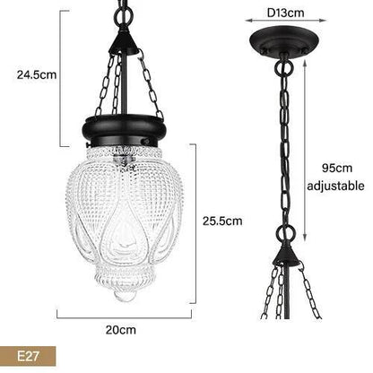Farmhouse Glass Pendant Lights for Kitchen Island Modern Hanging Chandelier Ceiling Lam