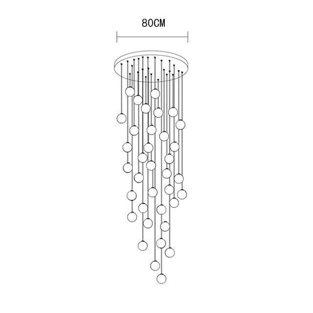 Glass LED Pendant Stair Lights Living Room Cafe Bedroom Lighting Lampara Colgante Cocina Fixtures Nordic Loft Hanging Lamp