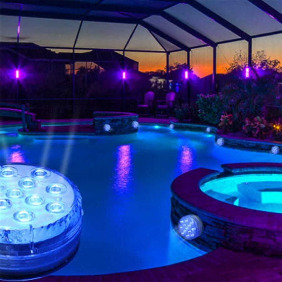 Upgrade Magnet RGB Submersible Light IP68 13LEDs Underwater Night Lamp Outdoor Vase Bowl Pond Swimming Pool Decor Lamp