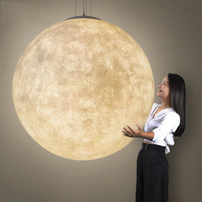 Bedroom Decoration Hanging Lamp Restaurant Lighting Luminaire Baby Pendant Light LED 3D Print Moon Pendant Lamp Living Room
