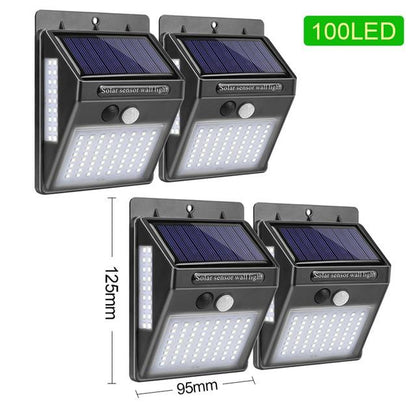 LED Solar Light Outdoor Solar Lamp with PIR Motion Sensor Solar Powered Waterproof Wall Light for Garden Yard Path Decoration