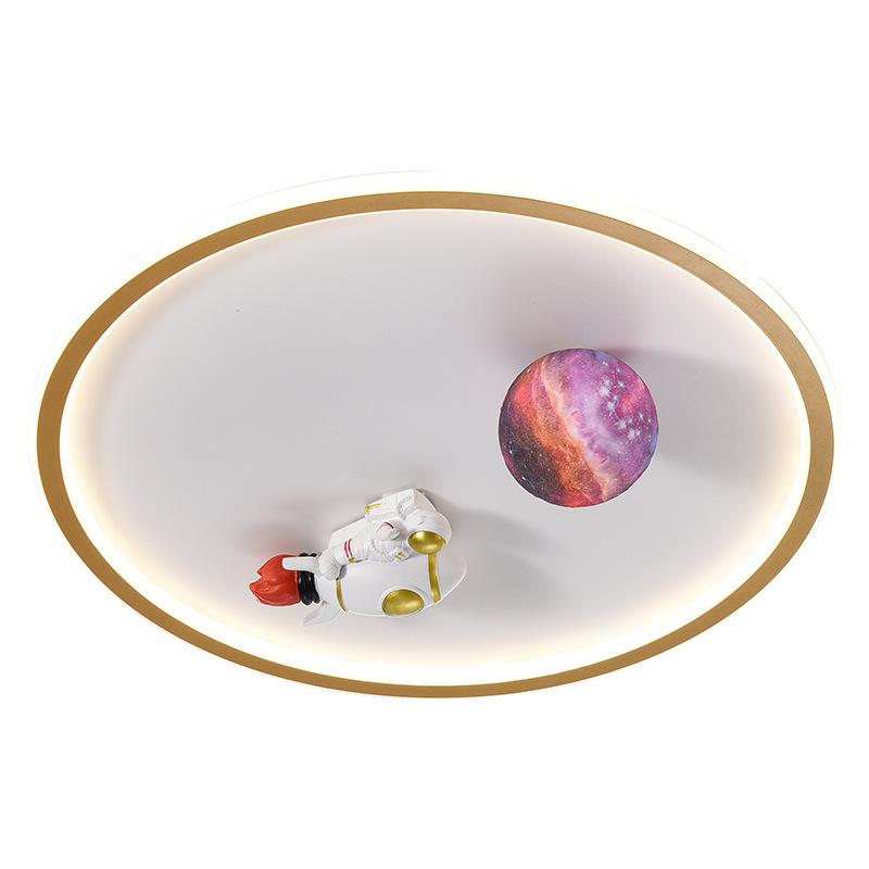 New Creative Astronaut Ceiling Lamp Children's Room Cartoon Moon Planet Bedroom Study Round Nordic Lamps