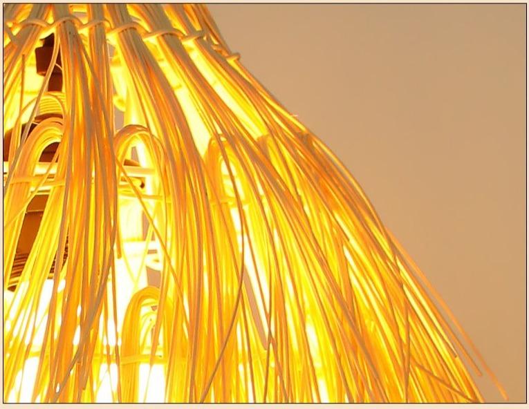 Creative Service Handmade Rattan Lamp Hot Pot Restaurant Bamboo Chandelier