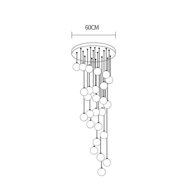 Glass LED Pendant Stair Lights Living Room Cafe Bedroom Lighting Lampara Colgante Cocina Fixtures Nordic Loft Hanging Lamp
