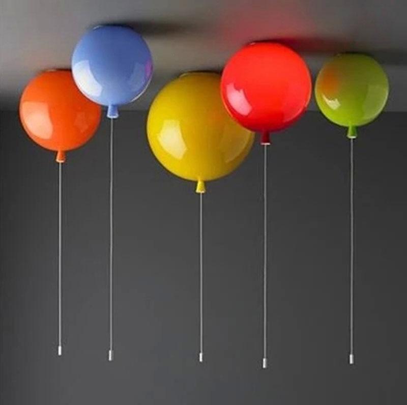 Dia 25cm 6 Colors Balloon Acrylic Pendant Light fixture home deco Bedroom Children Room E27 Energy-saving Lamps  Pendant Lamp