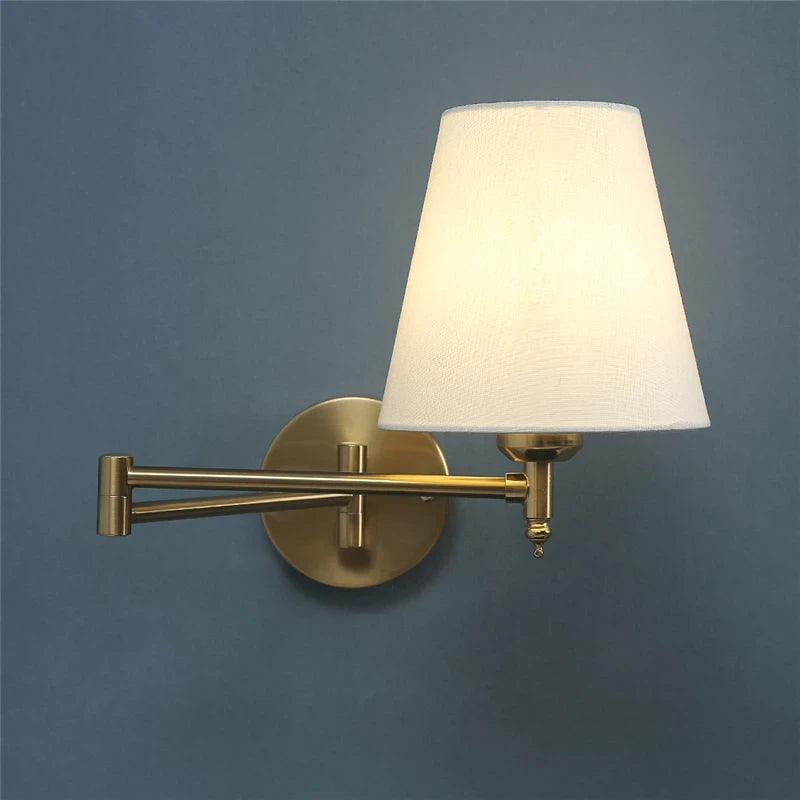 Nordic Adjustable Folding Wall Lamps Rotating Rocker Arm Light  Modern Bedroom Bedhead LED Wall Lights