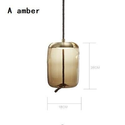 Modern Glass Scandinavian Pendant Lights Nordic Hanglamp Hemp Rope Industrial lamp For LOFT Deco Maison