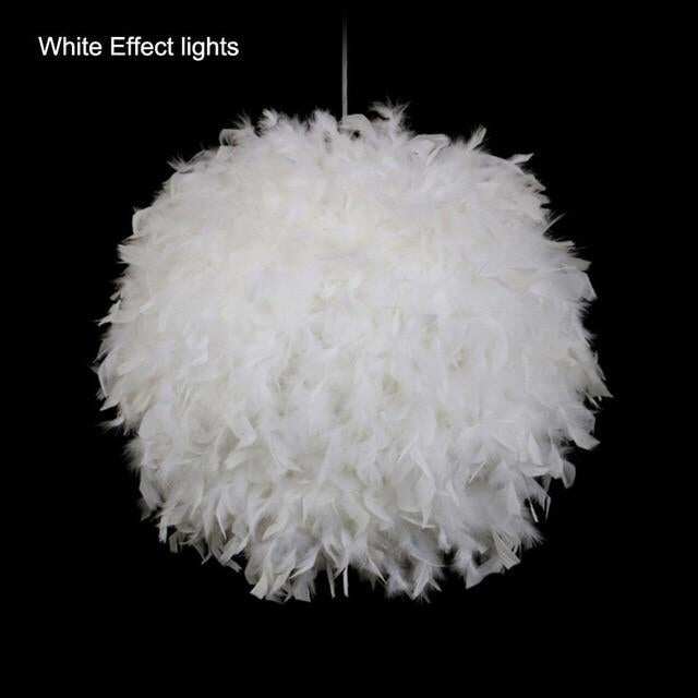 Modern Pendant Light Dreamlike Feather Droplight Bedroom Hanging Lamp
