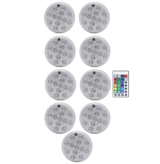 RGB Submersible Light with Magnet 13 LED Underwater Night Light Swimming Pool Light for Outdoor Vase Fish Tank Pond