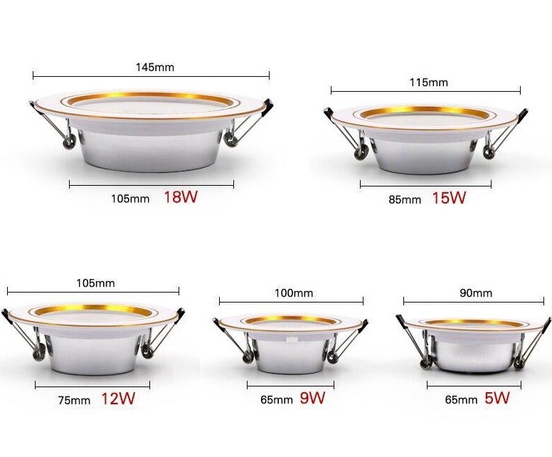 LED Downlight Ceiling Warm white/Cold white 5W 9W 12W 15W 18W led Ceiling lamp AC New type Downlight