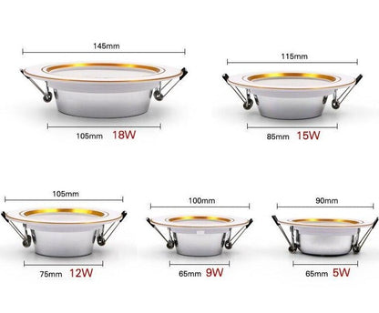 LED Downlight Ceiling Warm white/Cold white 5W 9W 12W 15W 18W led Ceiling lamp AC New type Downlight
